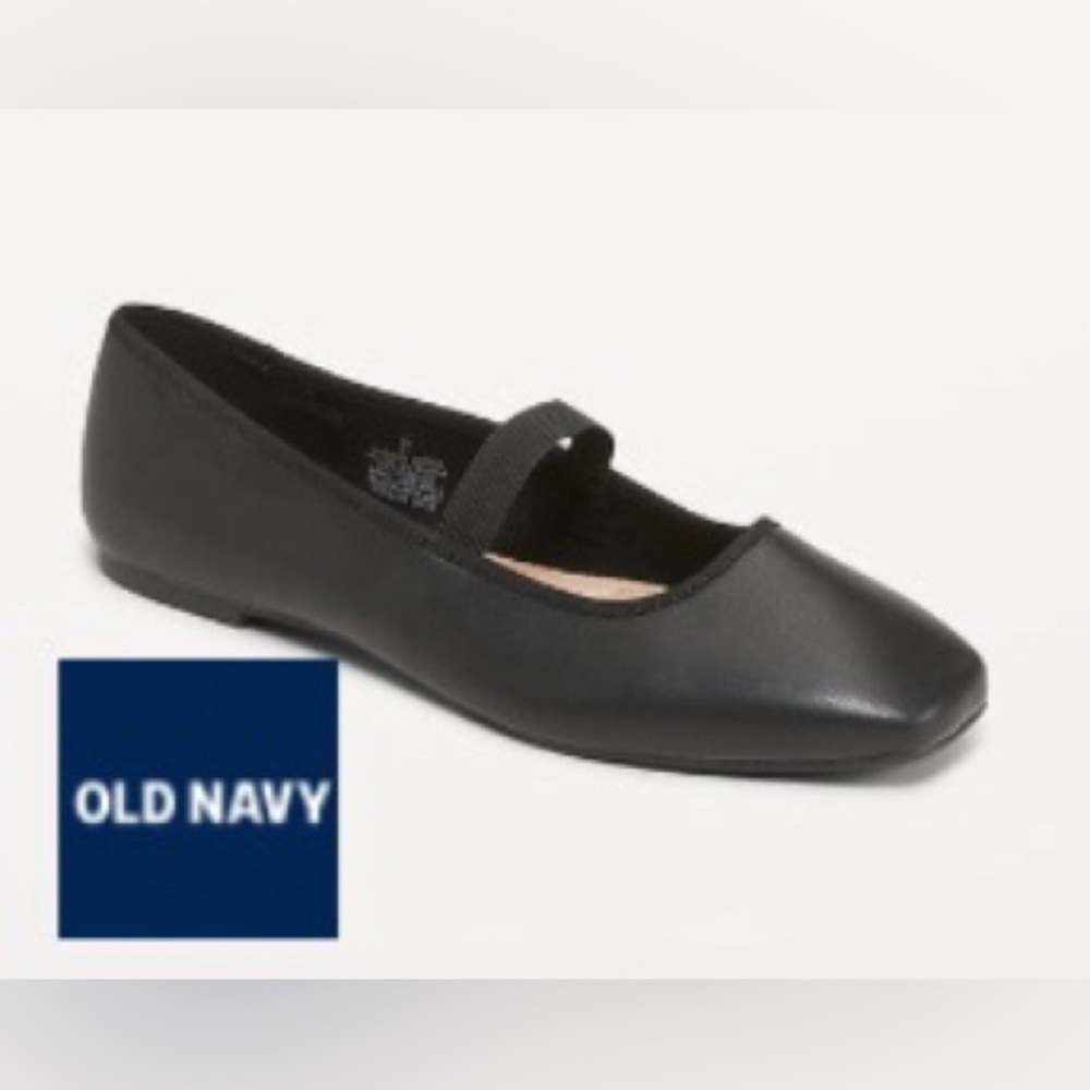 BNWOT - Old Navy Black Mary Jane Ballet Flats - 8
